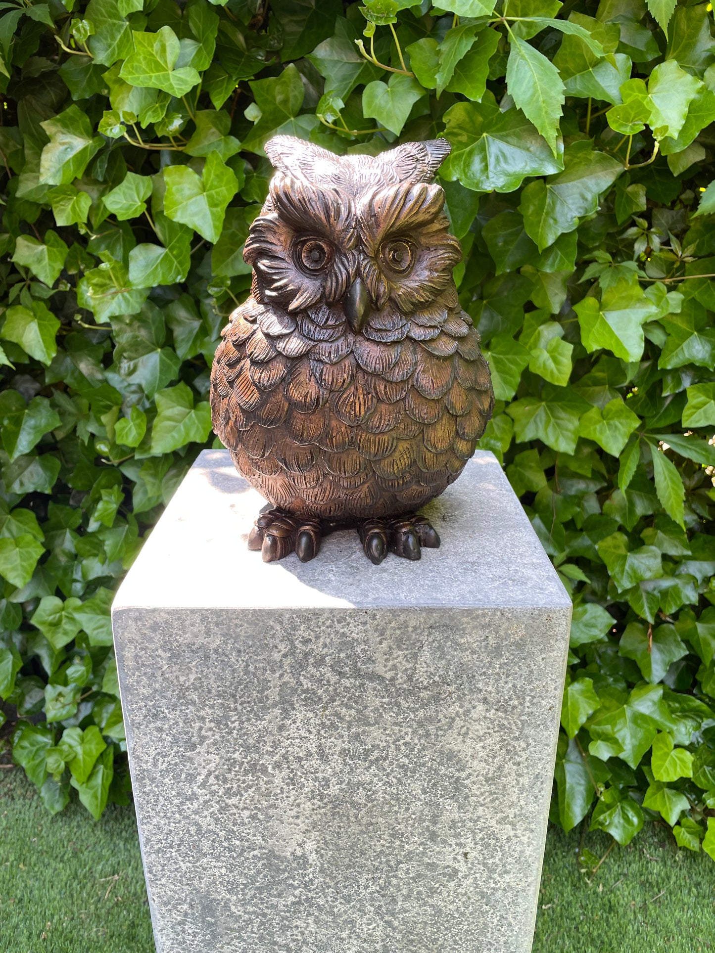 Watchful Owl – Bronze Sculpture. 18x16x24cm - 2.7Kg