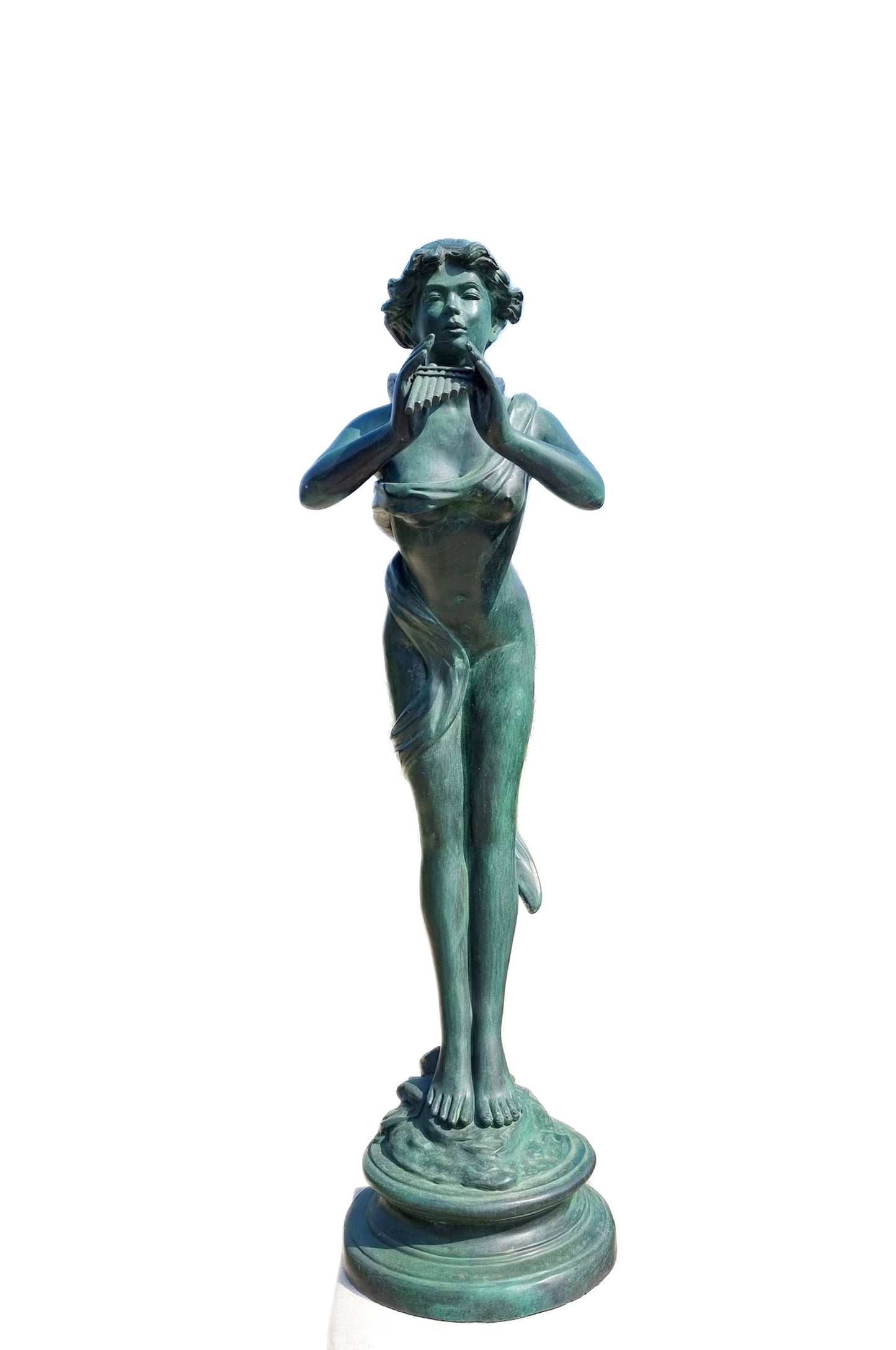Fairy Playing Flute – Bronze Sculpture. 38x26x91cm - 15Kg