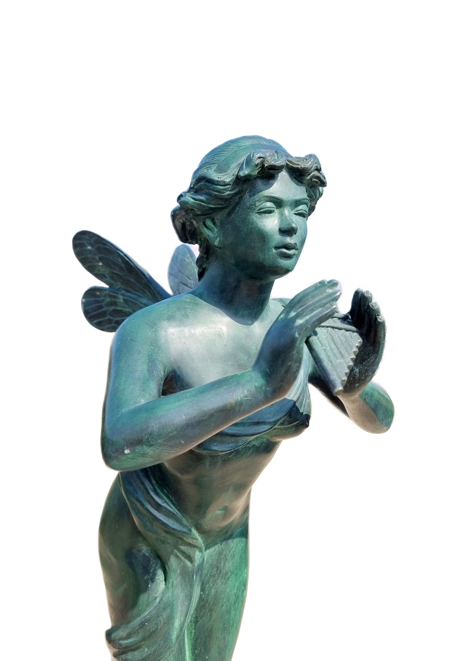 Fairy Playing Flute – Bronze Sculpture. 38x26x91cm - 15Kg