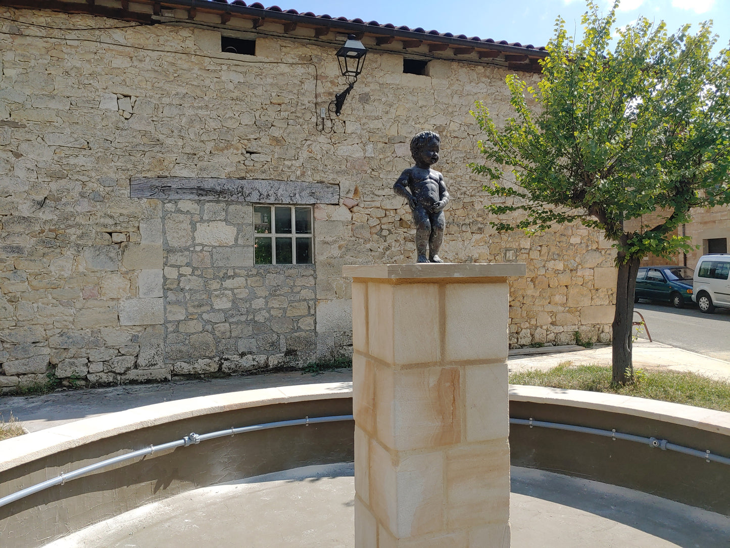 Playful Fountain Boy – Bronze Sculpture. 25x20x60cm - 5.9Kg