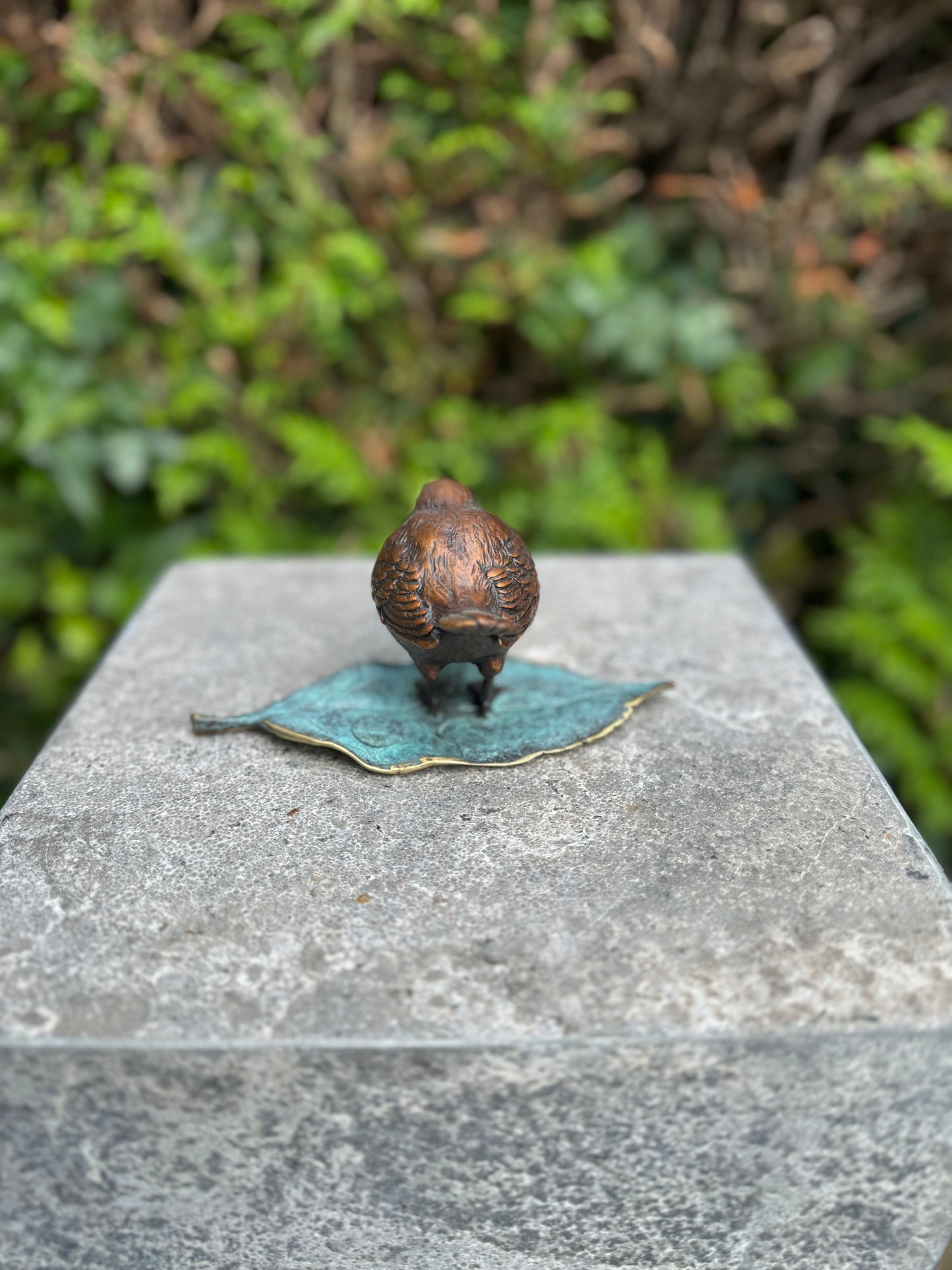 Garden Robin – Bronze Sculpture. 7x15x10cm - 0.5Kg