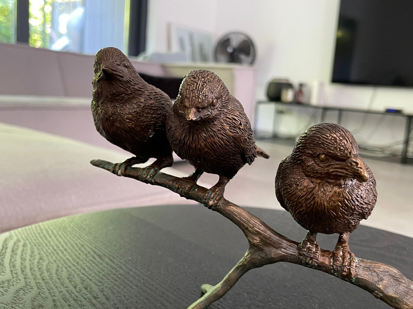 Three Little Birds – Bronze Sculpture. 20x9x12cm