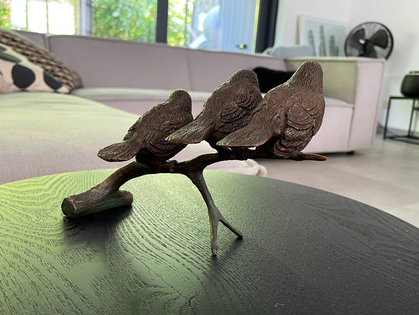 Three Little Birds – Bronze Sculpture. 20x9x12cm