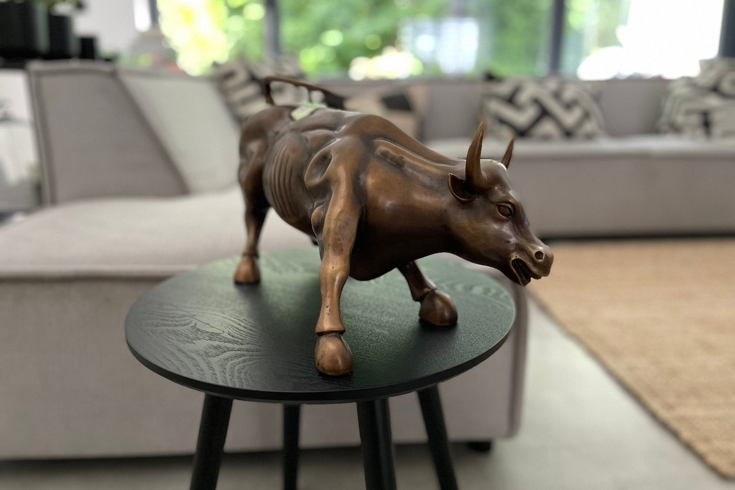 Powerful Momentum Bull – Bronze Sculpture. 42x20x24cm - 4Kg