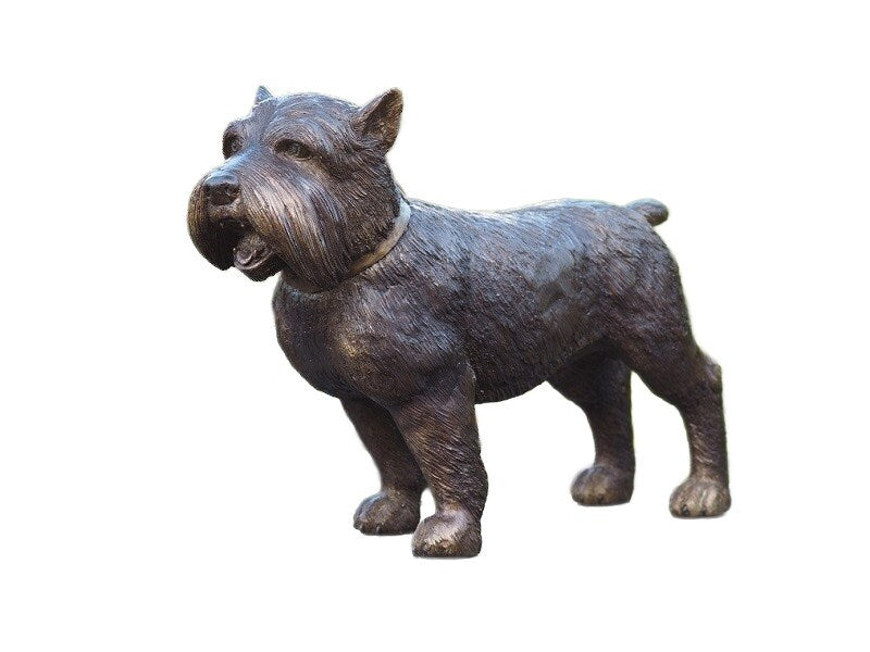 Terrier Dog – Bronze Sculpture. 46x17x35cm