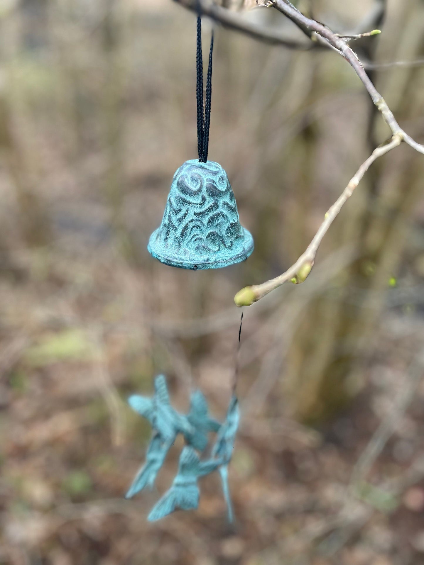 Butterfly Chimes – Bronze Sculpture. 9x9x30cm - 0.7Kg