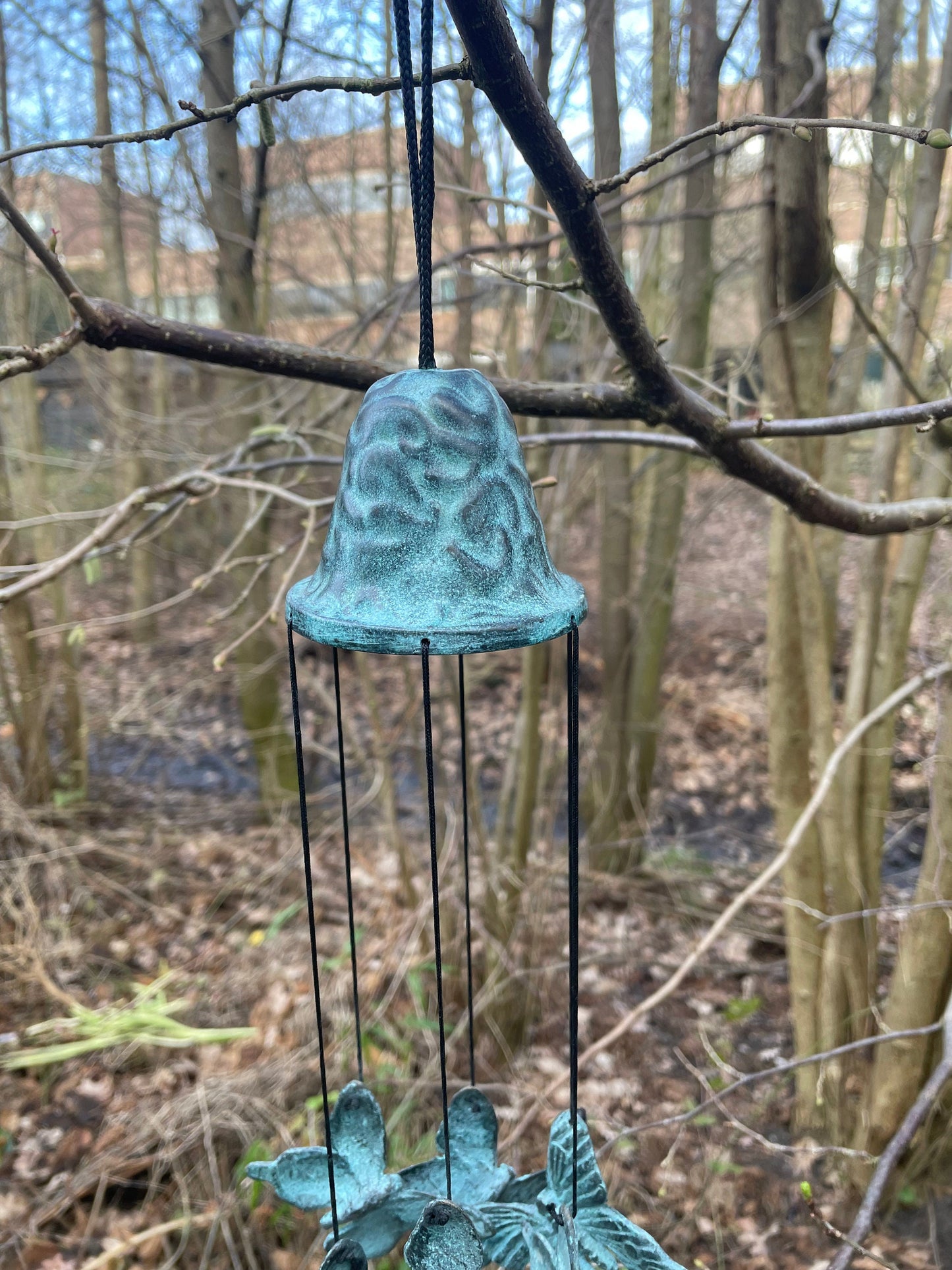 Butterfly Chimes – Bronze Sculpture. 9x9x30cm - 0.7Kg