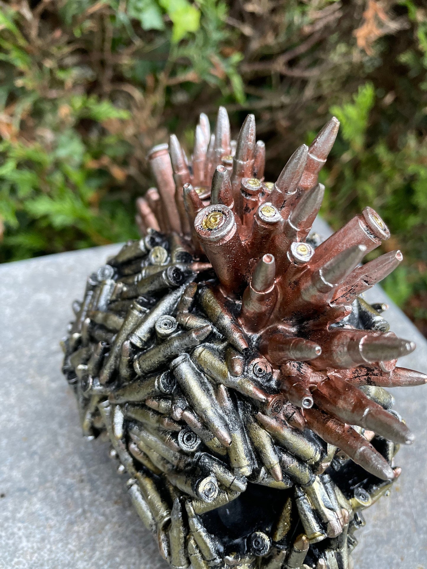 Bullet Skull – Resin Sculpture. 14x11x16cm - 0.6Kg