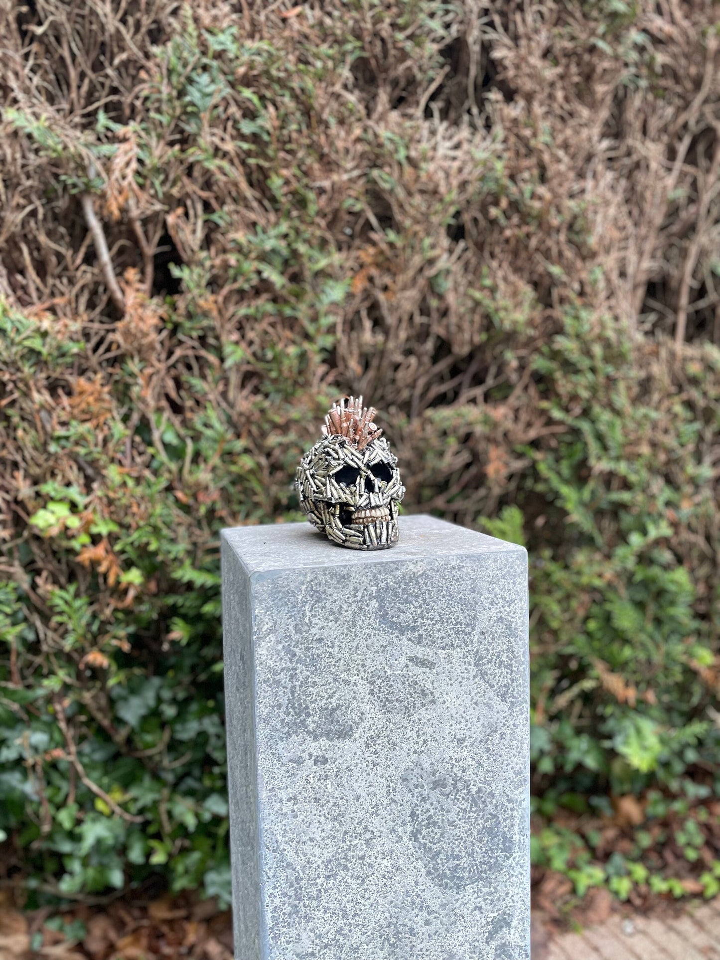 Bullet Skull – Resin Sculpture. 14x11x16cm - 0.6Kg