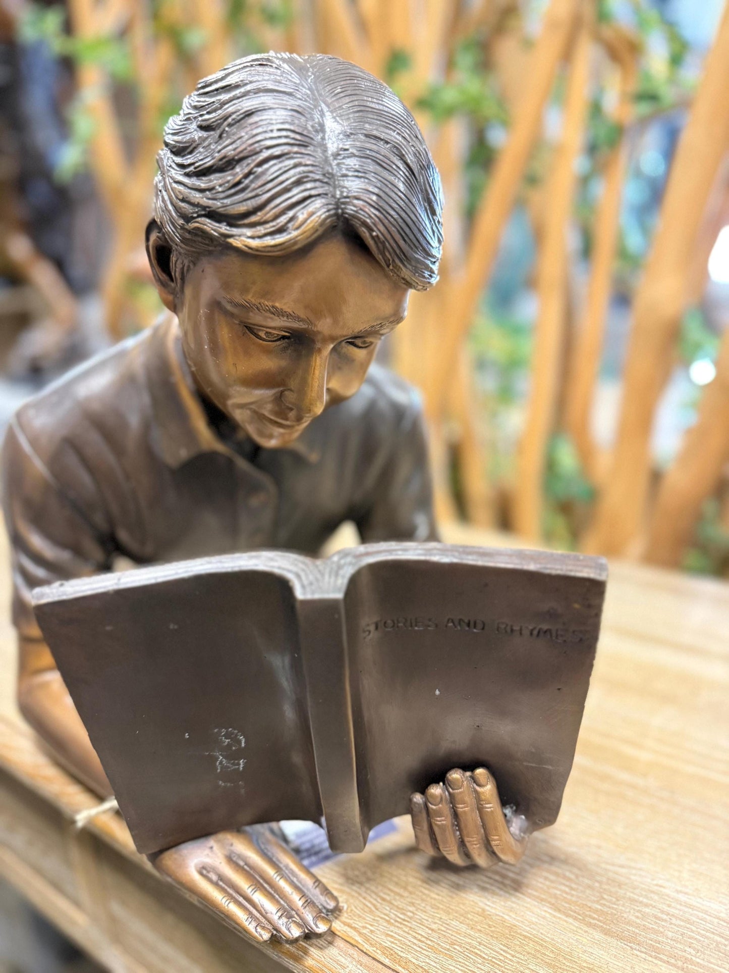 Journey Through Pages – Bronze Sculpture. 75x25x35cm