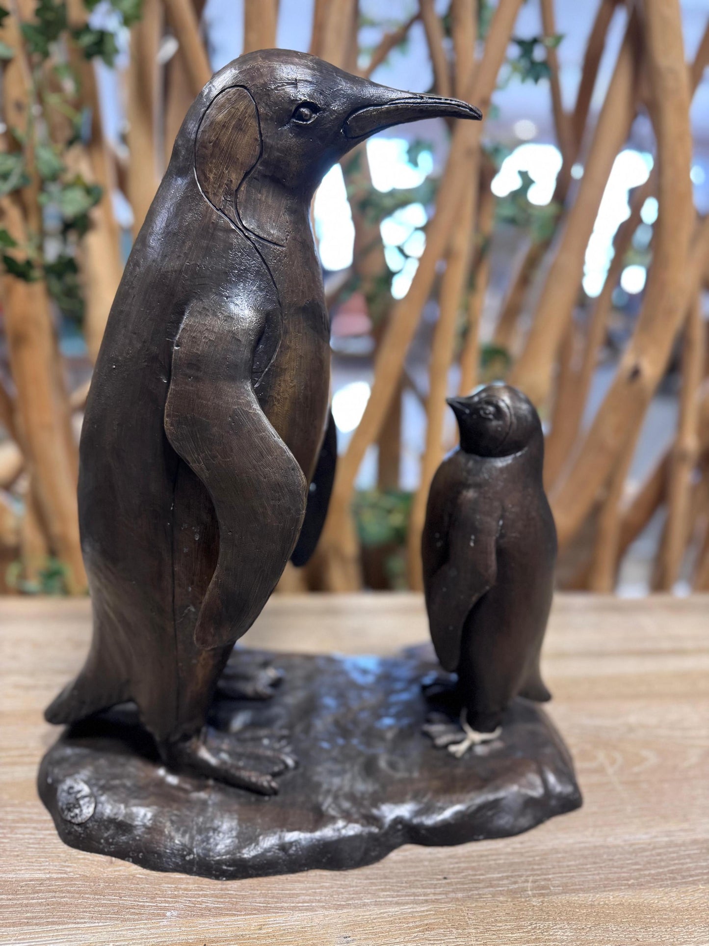 Penguin Bond – Bronze Sculpture. 39x24x45cm