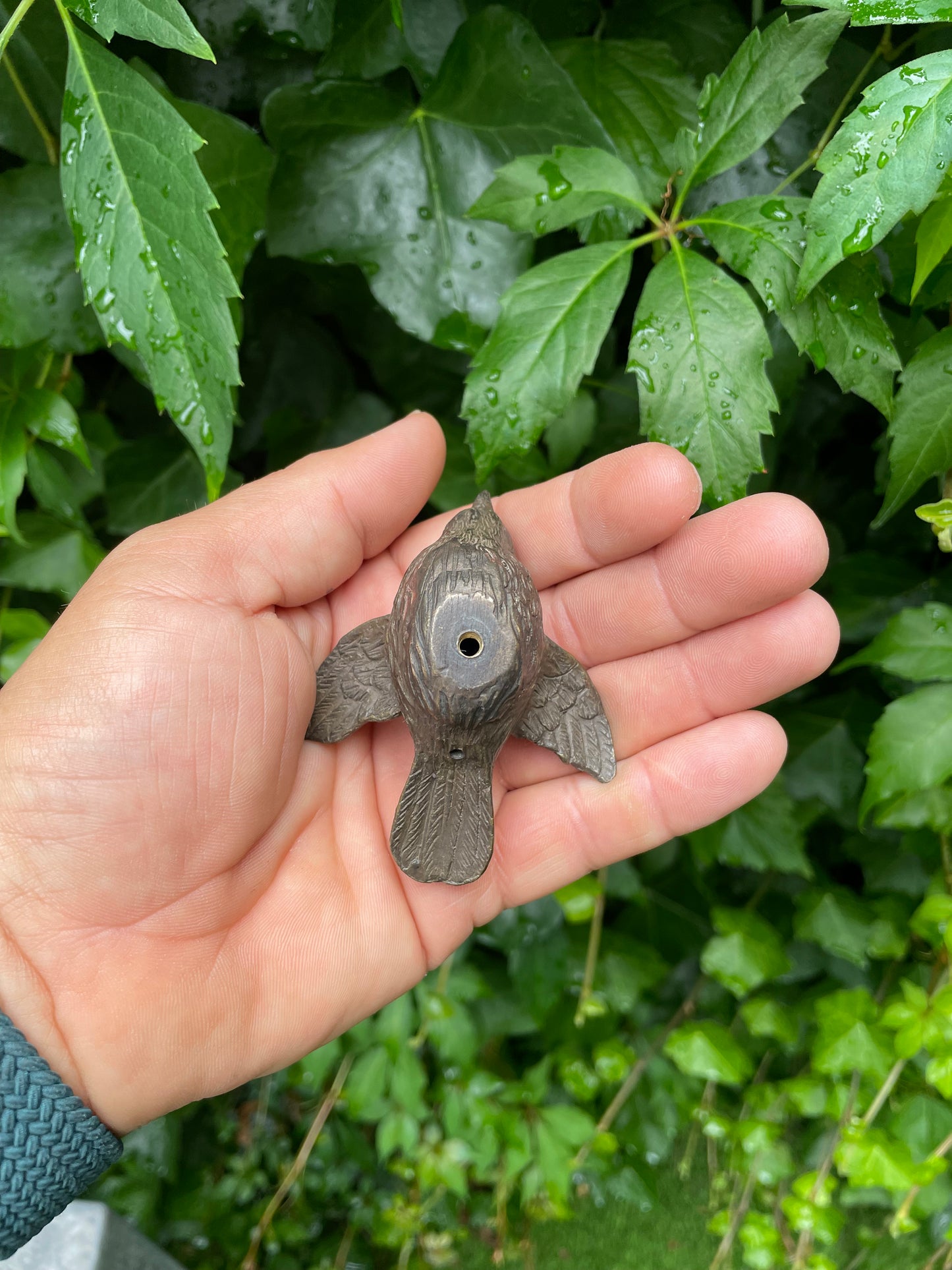 2 Bronze Birds 3x3x7 cm / 3x6x7cm