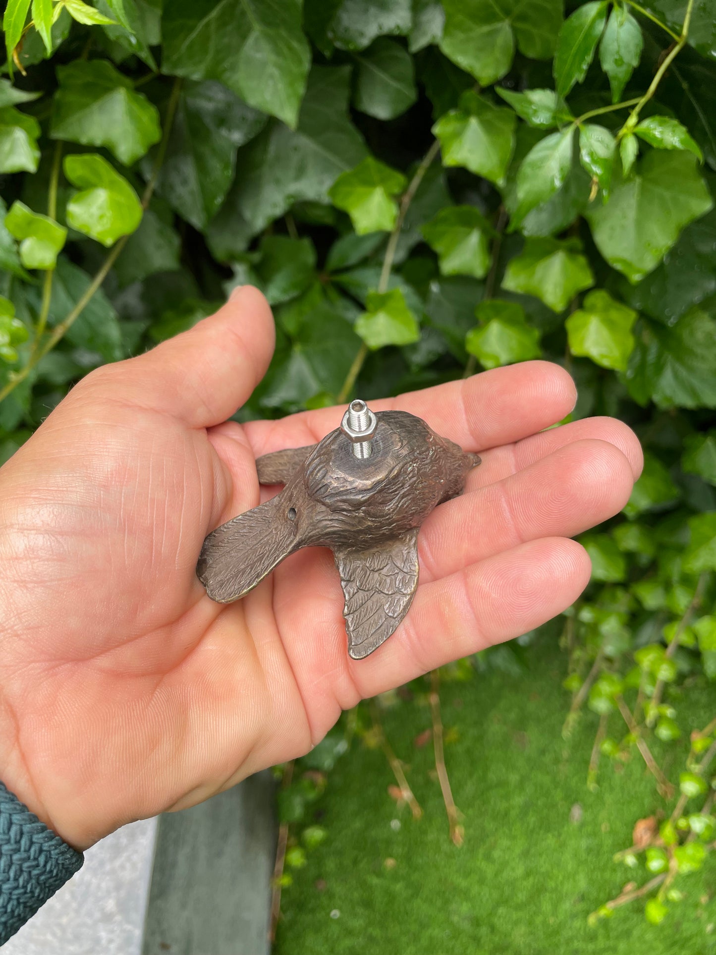 2 Bronze Birds 3x3x7 cm / 3x6x7cm