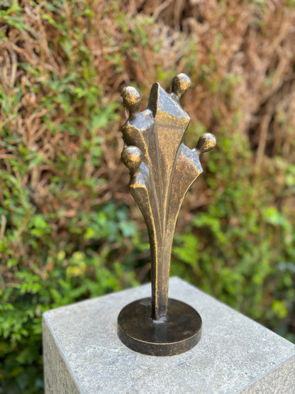 Bronzen beeld van de familie 4 personen - Tuinsculptuur - Decoratie