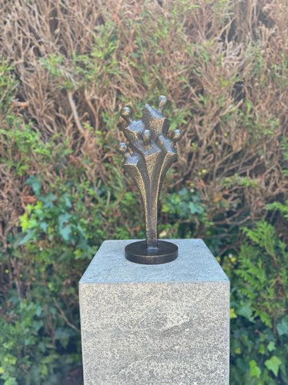 Bronzen beeld van de familie 5 personen - Tuinsculptuur - Decoratie