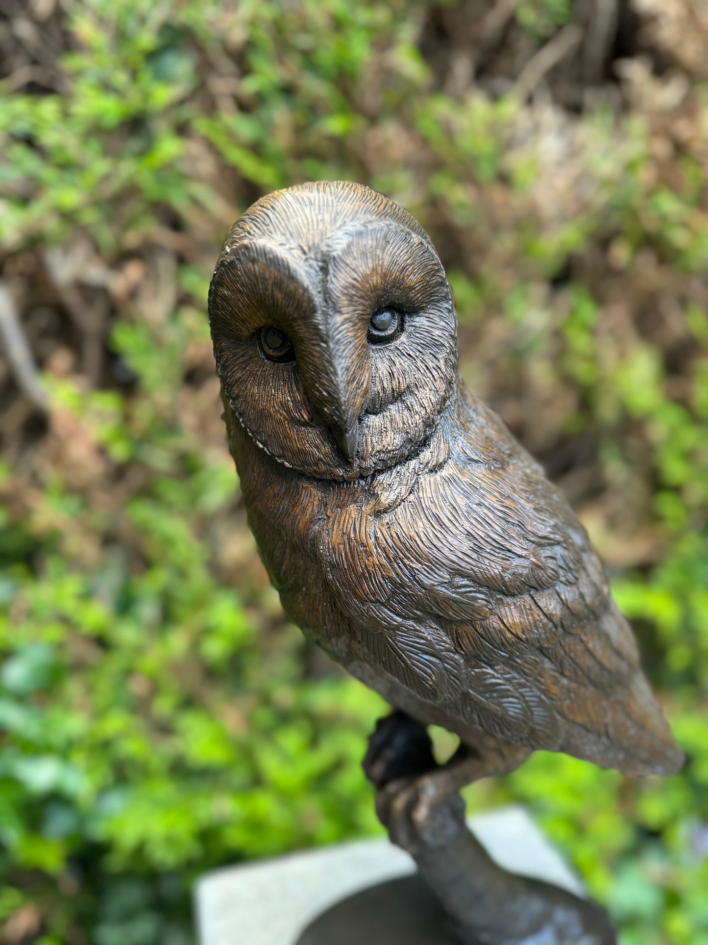 Bronze owl - 16x13x43cm - 5.5Kg