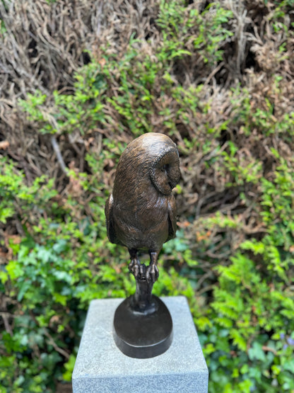 Bronze owl - 16x13x43cm - 5.5Kg