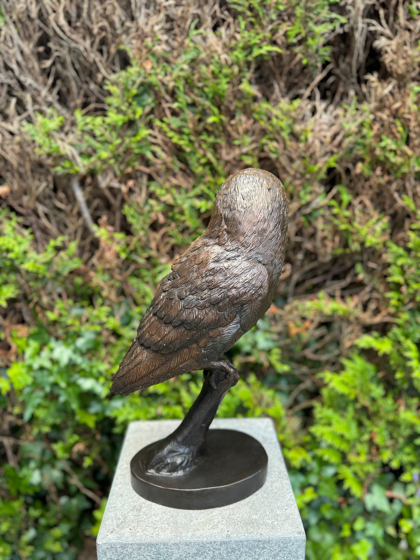 Bronze owl - 16x13x43cm - 5.5Kg