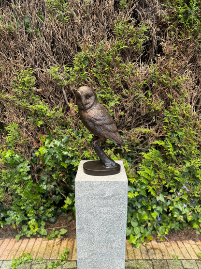 Bronze owl - 16x13x43cm - 5.5Kg