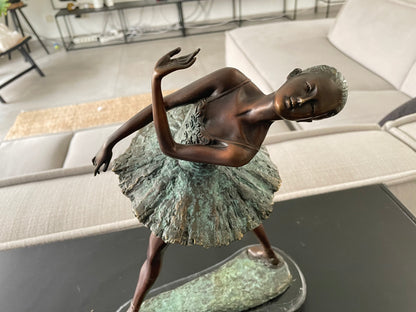 Bronze Ballerina - Sculpture - 35x15x23cm