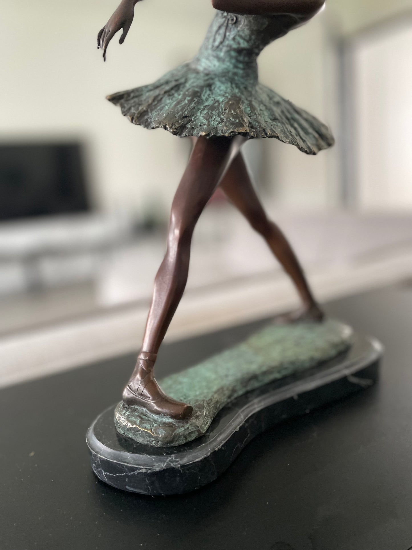 Bronzen Ballerina - Beeld - 35x15x23cm