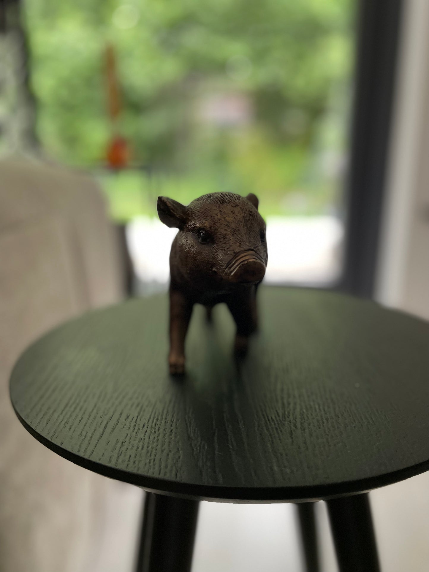 Bronze piglet - 18x16x12cm