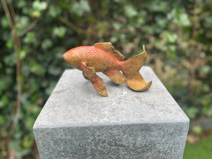 Bronze goldfish (Source) 11x8x18cm