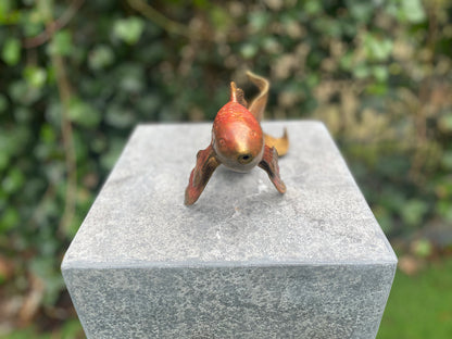 Bronze goldfish (Source) 11x8x18cm