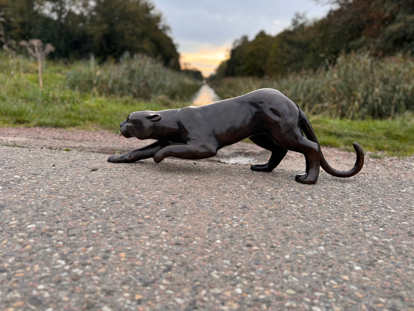 Leopard in Bronze - 90x19x30cm