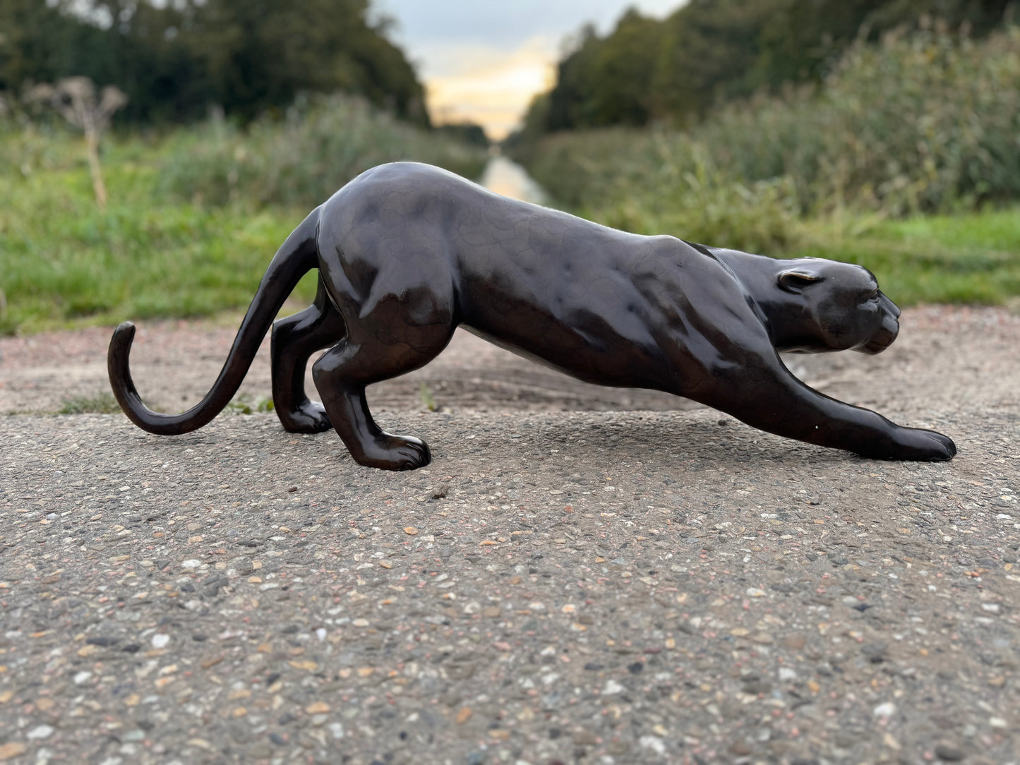 Leopard in Bronze - 90x19x30cm