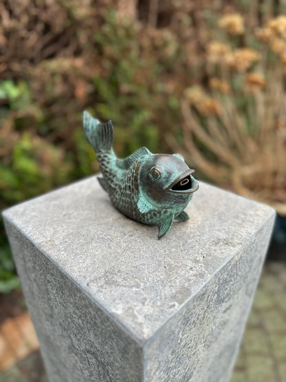 Fountain of a Bronze Fish - Garden Statue - Garden Decoration - Pond