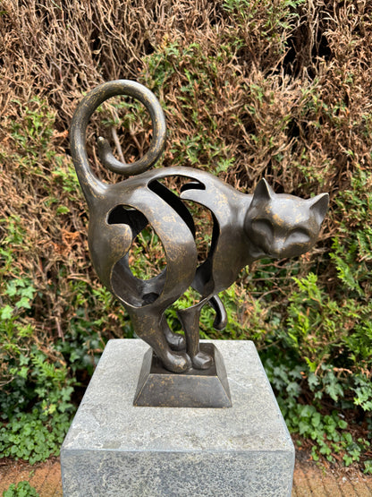 Gato de Bronze - Escultura - Interior - Escritório