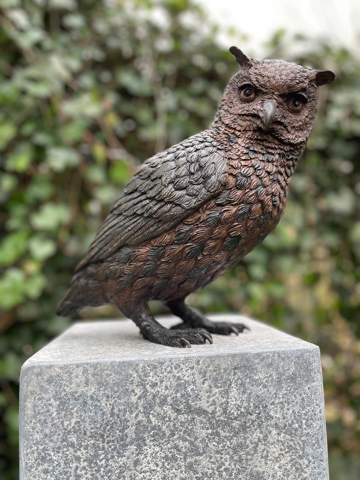 Bronzen Uil - 30x15x28cm