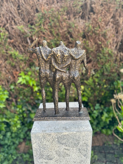 Bronze Statue - The 3 Gentlemen - 28x10x36cm - 5 kg