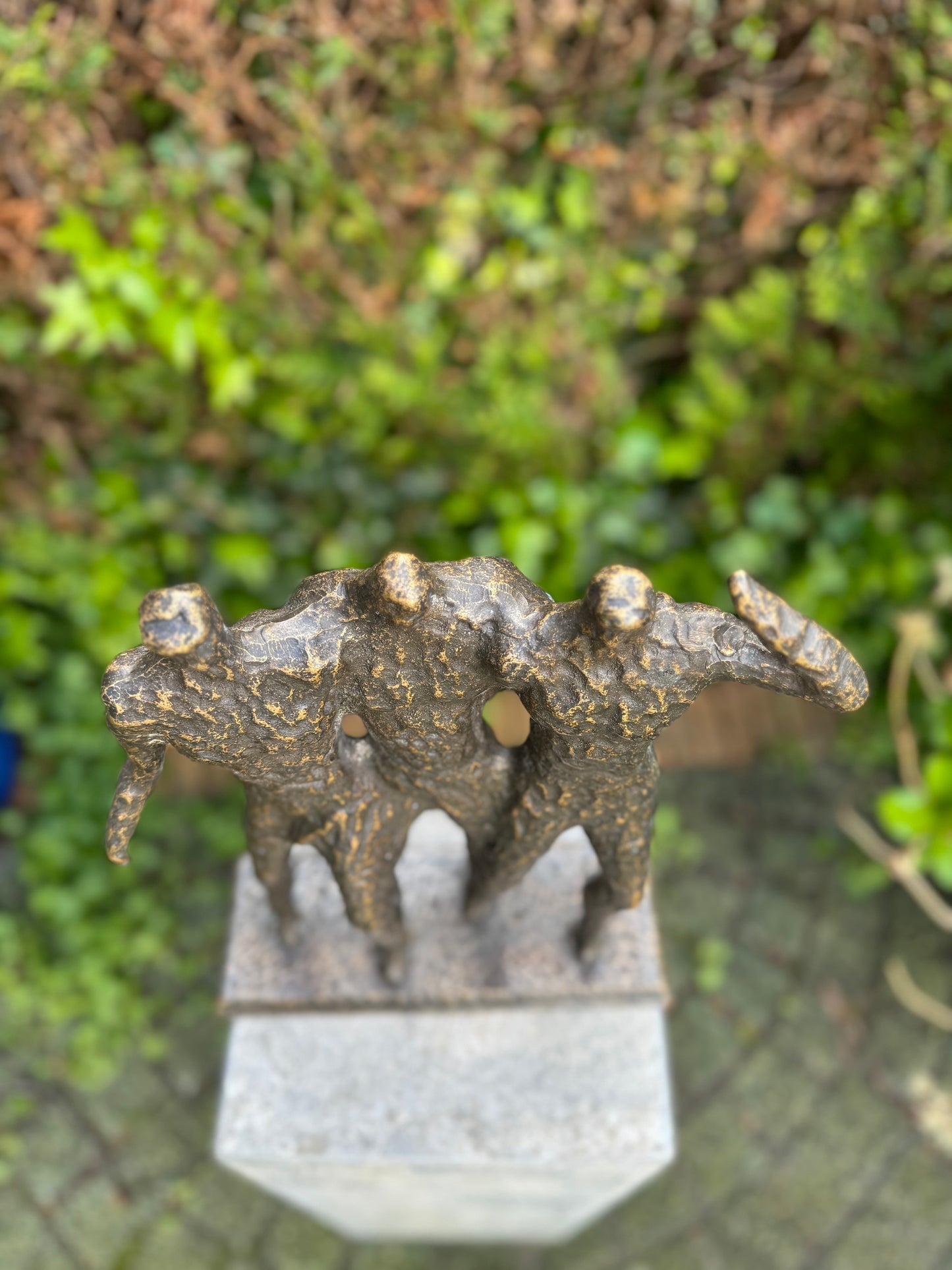 Bronze Statue - The 3 Gentlemen - 28x10x36cm - 5 kg