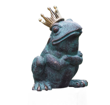 Sapo Rei de Bronze - Fonte - Estátua de jardim - Lagoa - Decoração de jardim