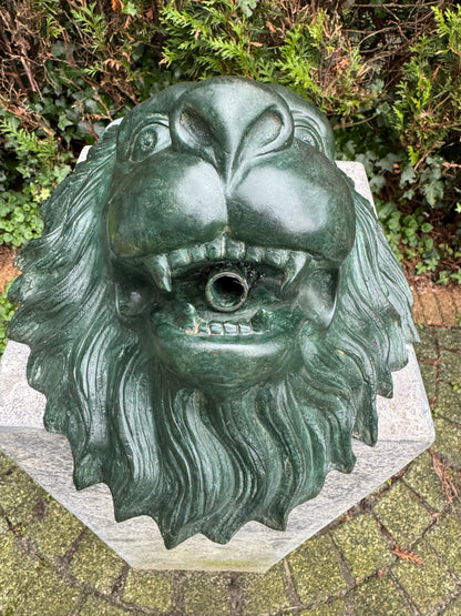 Bronze Lion Head Fountain