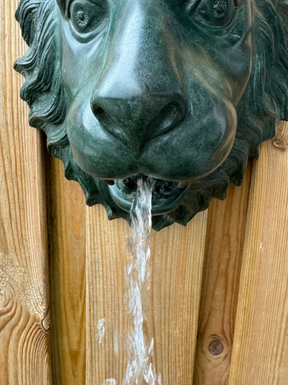 Bronze Lion Head Fountain