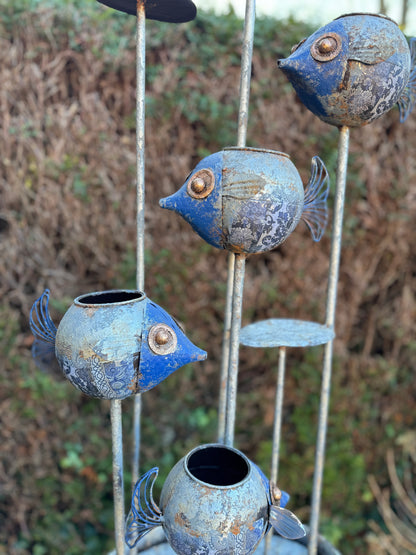 Metal Fish Fountain - Including Pump - Garden Decoration