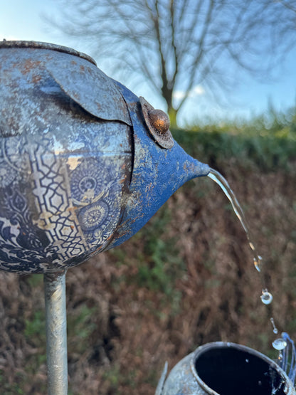 Metal Fish Fountain - Including Pump - Garden Decoration