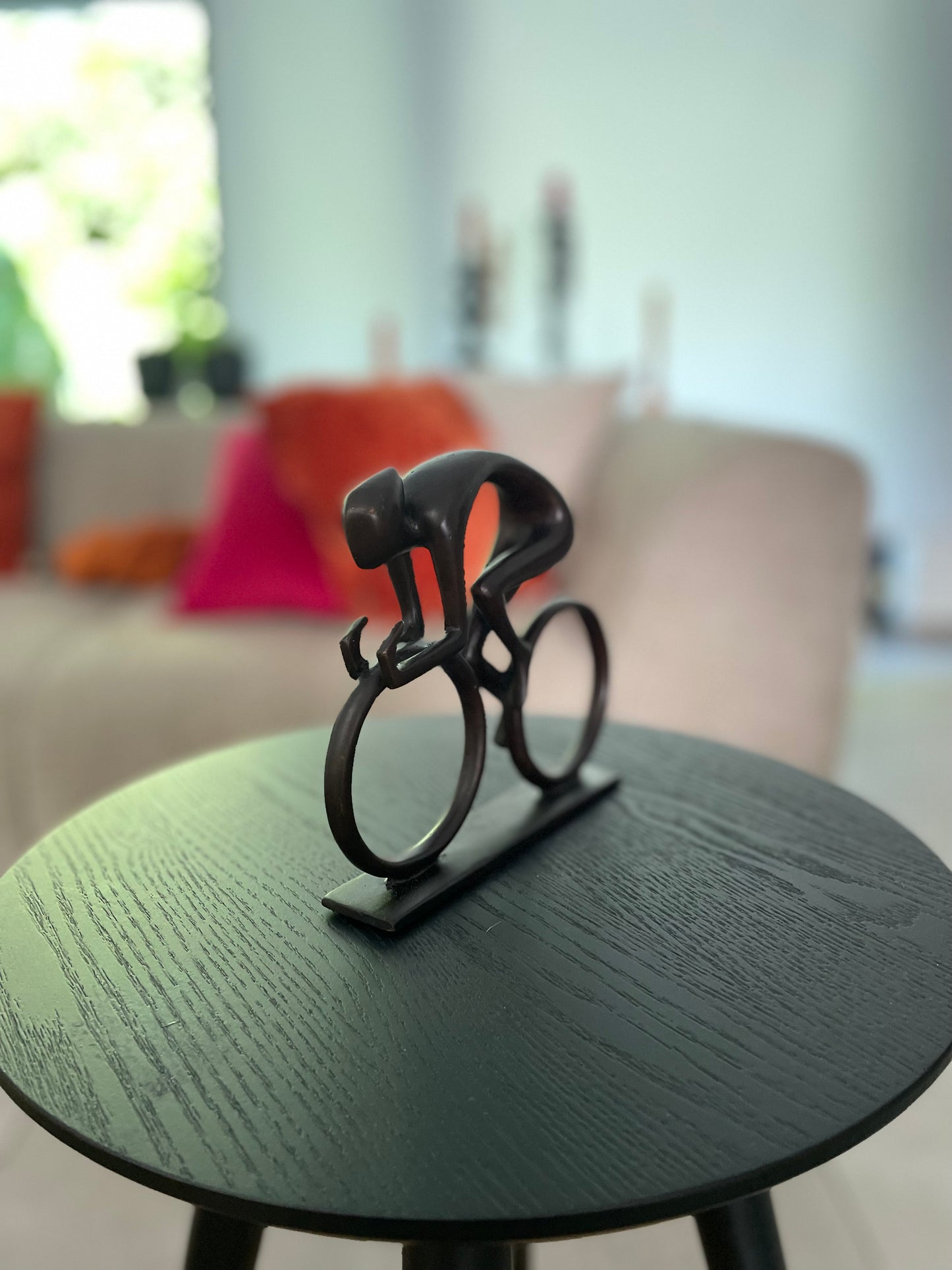 Bronze Cyclist - 15x17x3cm