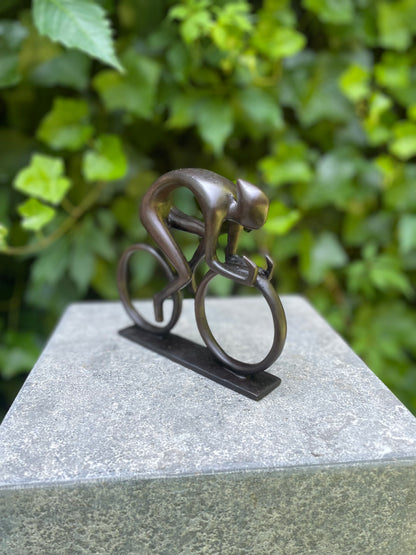 Bronze Cyclist - 15x17x3cm