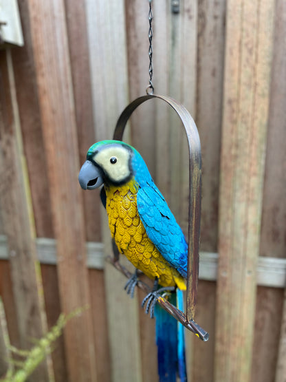 Metal parrot on swing - 28x16x95cm - 1Kg