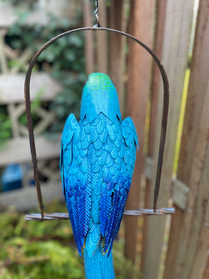 Metal parrot on swing - 28x16x95cm - 1Kg