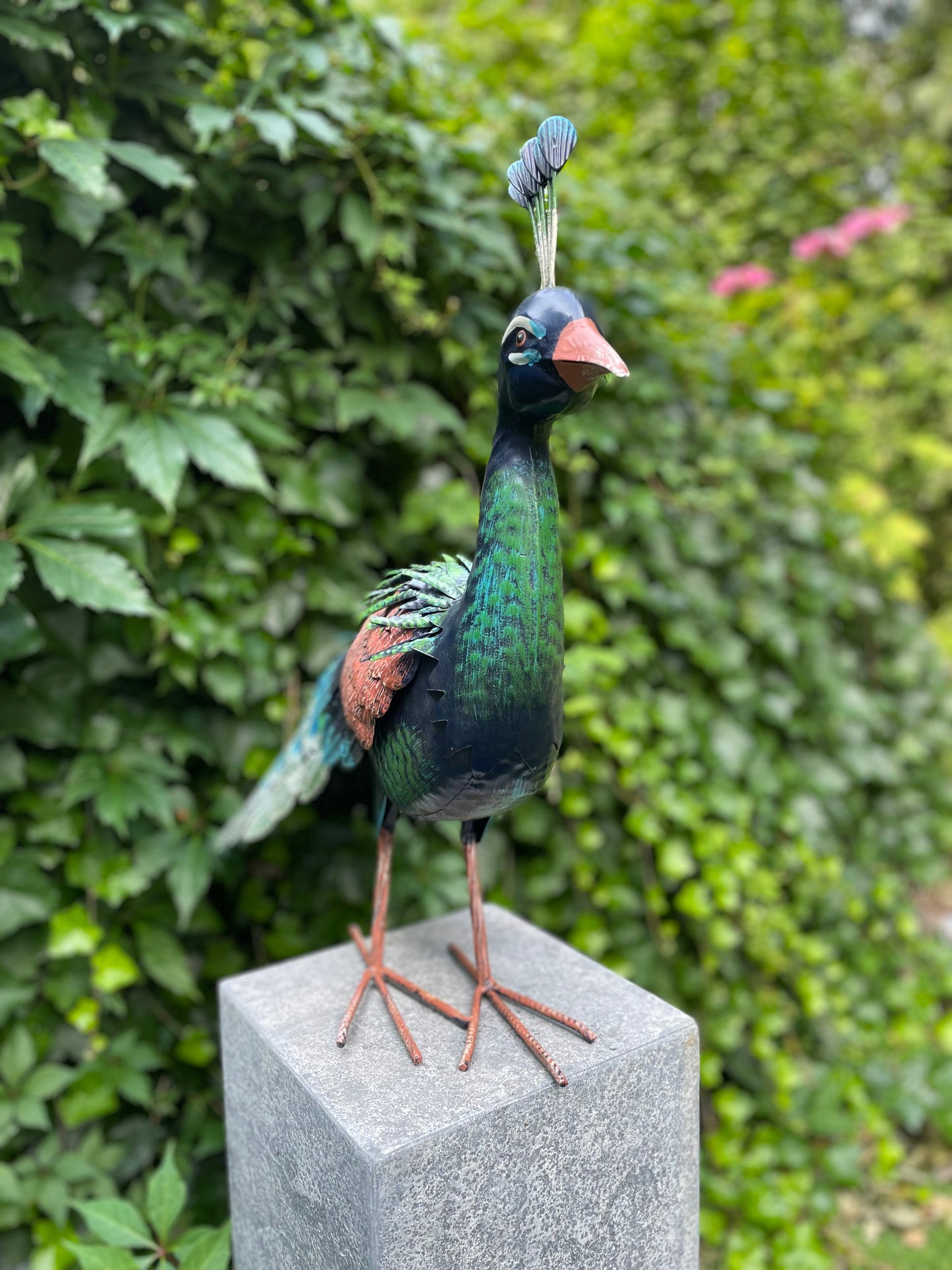 Metal peacock - 40x28x10cm - 2Kg