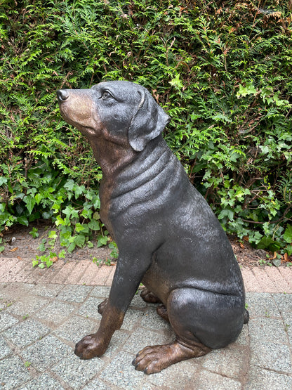 Bronzen Rottweiler - 44x35x64cm - 11Kg