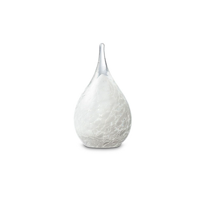 White Krakelee Drop Urn - Height 14 cm 50 ml gray