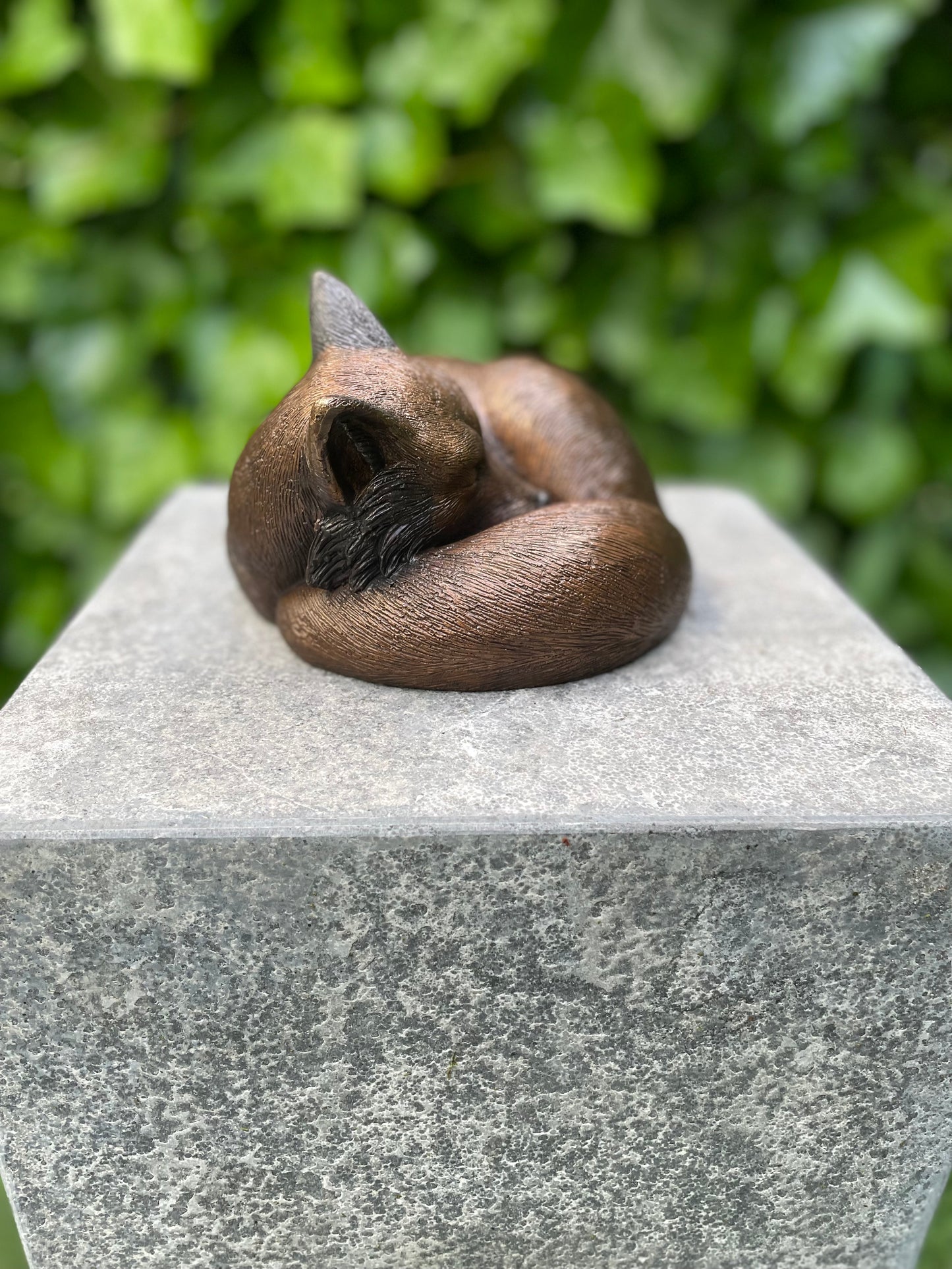 Bronze Sleeping Fox -15x15x10cm