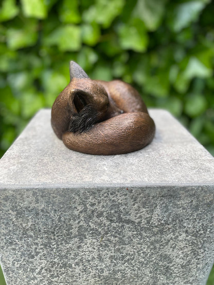 Bronze Sleeping Fox -15x15x10cm