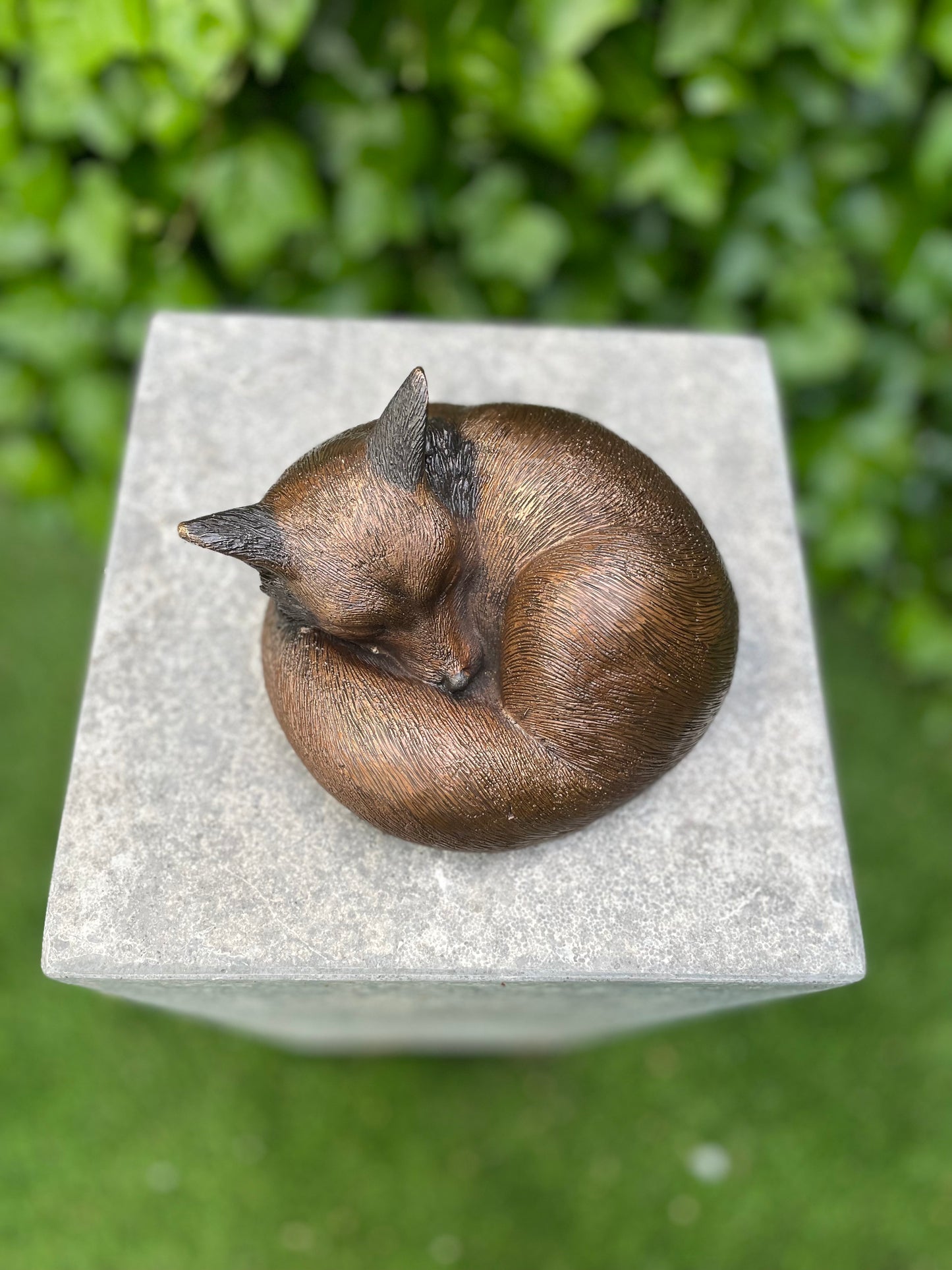 Bronze Sleeping Fox -15x15x10cm